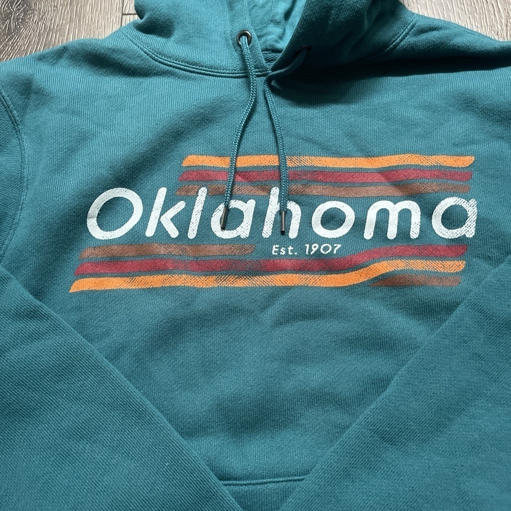 State Of Mine Oklahoma Teal Hoodie - Picture 2 of 8